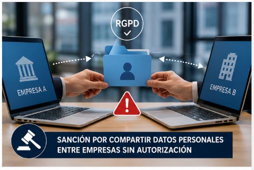 Sanción por compartir datos personales entre empresas sin autorización