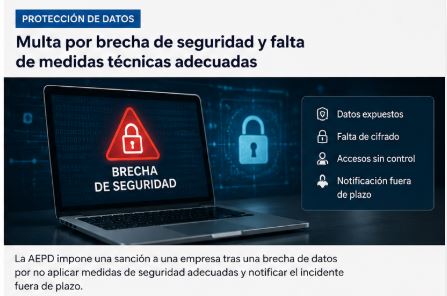 Multa por brecha de seguridad y falta de medidas técnicas adecuadas
