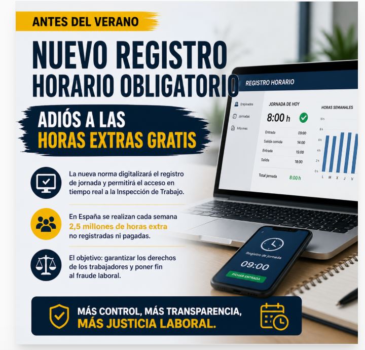El cambio en el registro horario obligatorio que Yolanda Díaz impondrá antes de verano: adiós a las horas extras gratis 
