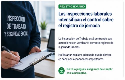 Las inspecciones laborales intensifican el control del registro de jornada