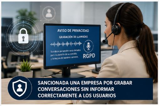 La AEPD sanciona a una empresa por grabar conversaciones sin informar correctamente a los usuarios